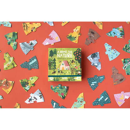 Londji puslespil, rundt, A home for nature, 4 puslespil af hver 10 brikker