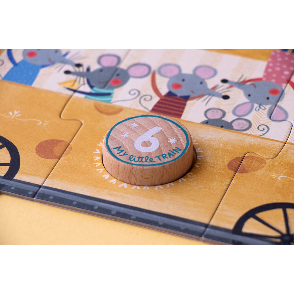 Londji puslespil, My little train, 10 puslespil af hver 3 brikker