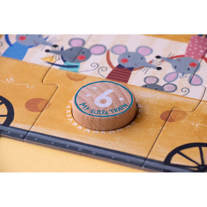 Londji puslespil, My little train, 10 puslespil af hver 3 brikker