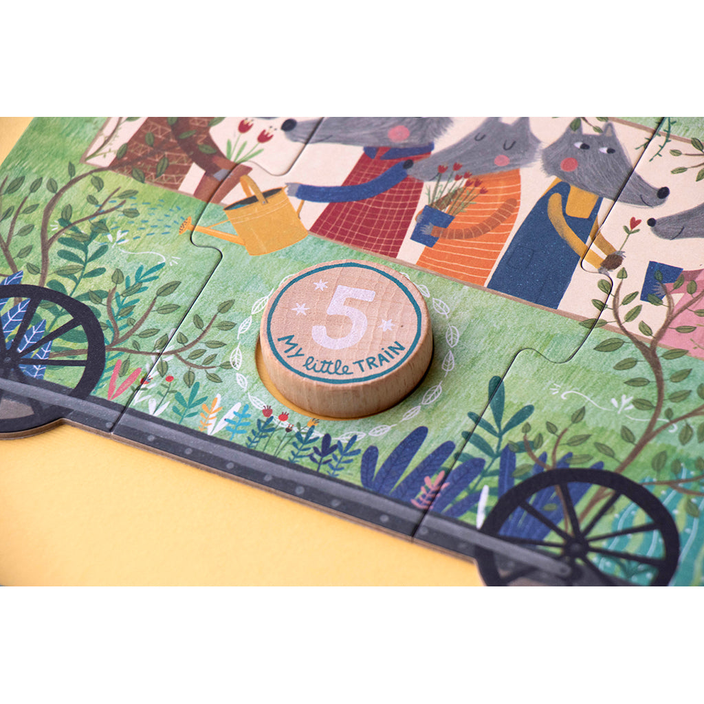 Londji puslespil, My little train, 10 puslespil af hver 3 brikker