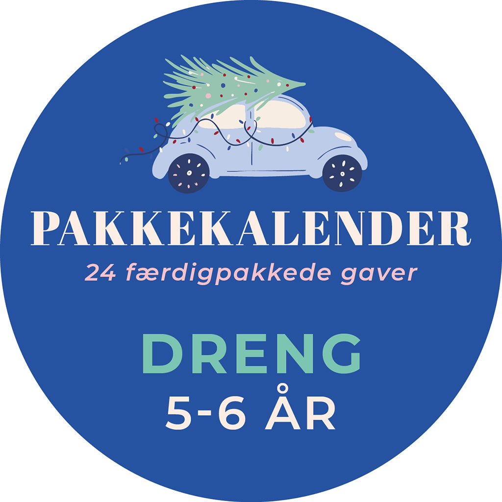 Færdig pakkekalender, Dreng 5-6 år - FORUDBESTIL - sendes uge 39