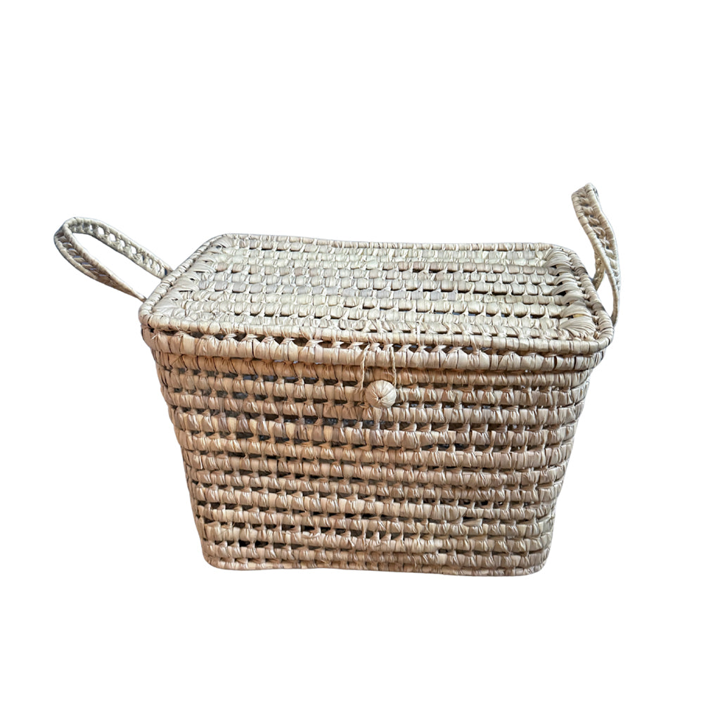 Lubilu Trunk, kurvekuffert af palmeblade - 45 x 35 x 30 cm