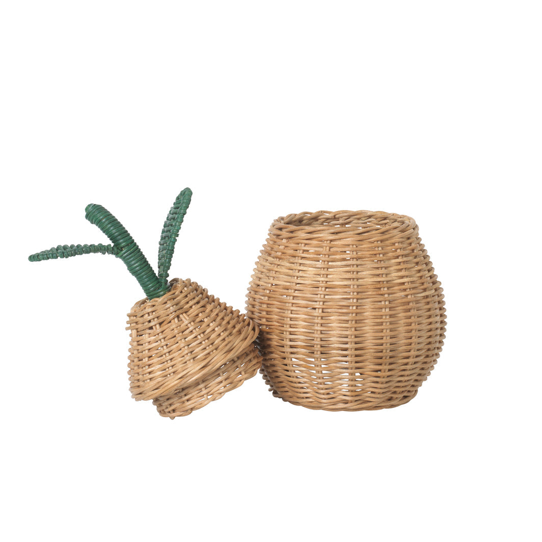 ferm Living Pear Storage, flettet kurv i rattan - Lille