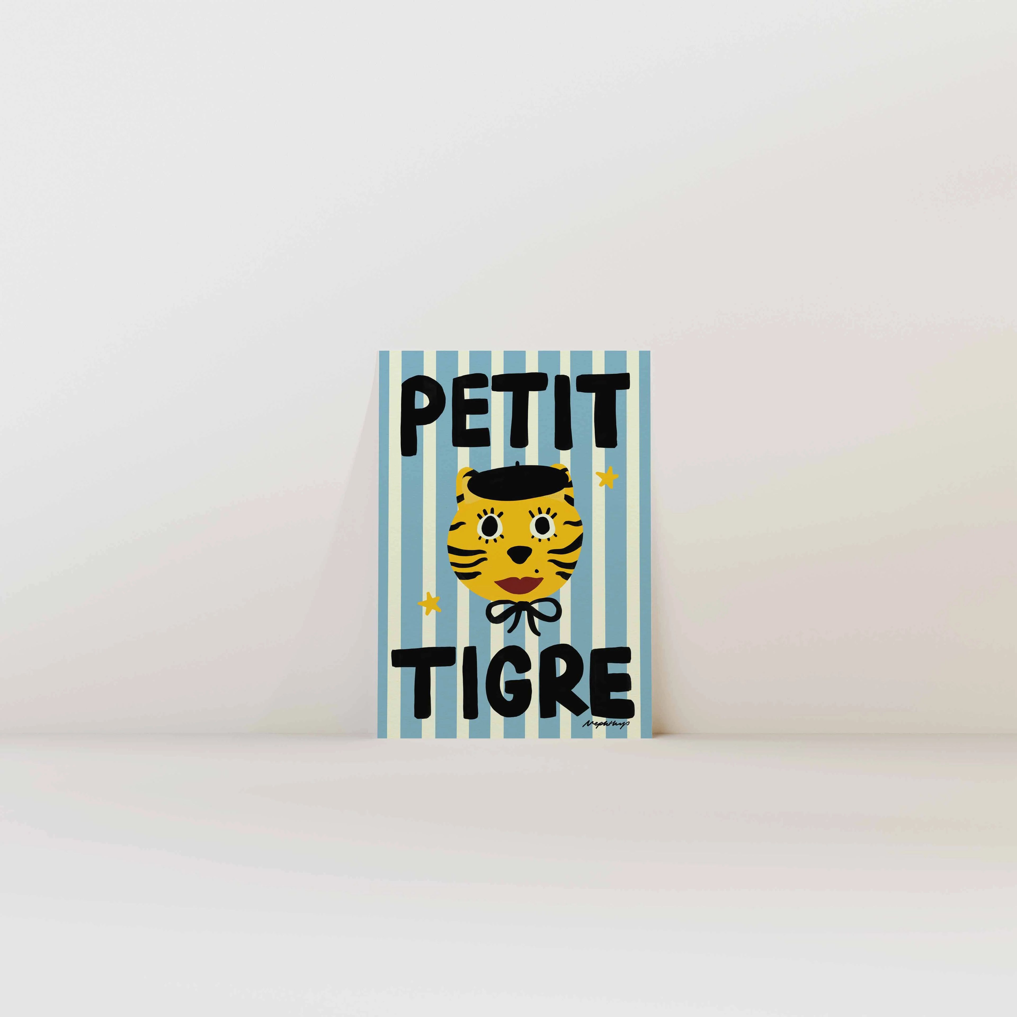 Nephthys Illustrated plakat, Petit Tigre, Blue - A4