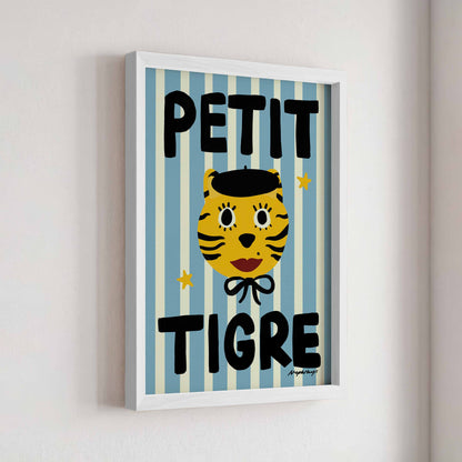 Nephthys Illustrated plakat, Petit Tigre, Blue - A4