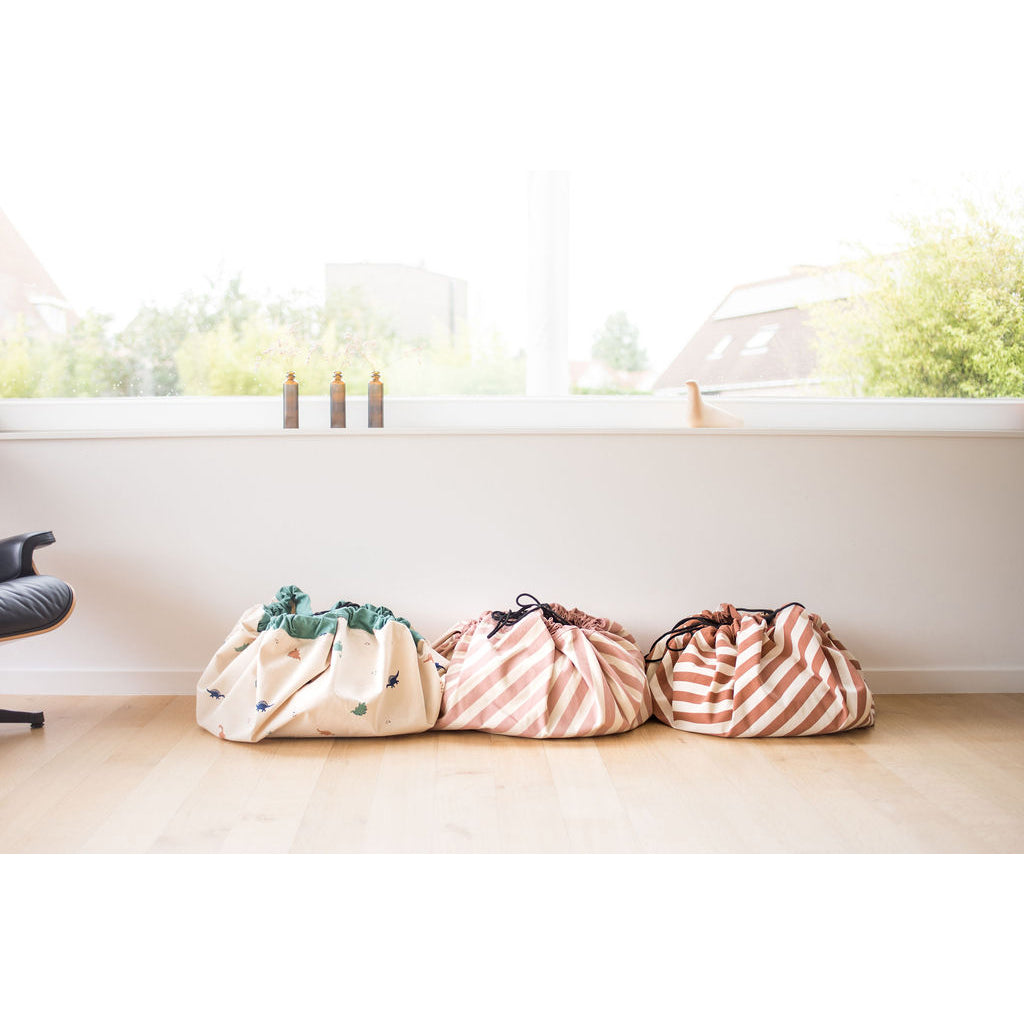 Play&amp;Go To-i-én tæppe, Stripes pink new