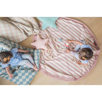 Play&amp;Go To-i-én tæppe, Stripes pink new