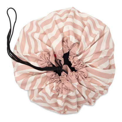 Play&amp;Go To-i-én tæppe, Stripes pink new