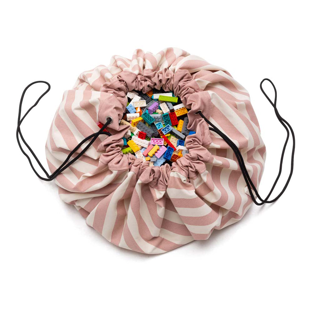 Play&amp;Go To-i-én tæppe, Stripes pink new
