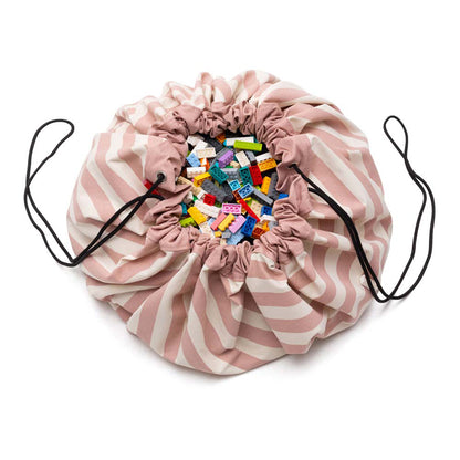 Play&amp;Go To-i-én tæppe, Stripes pink new