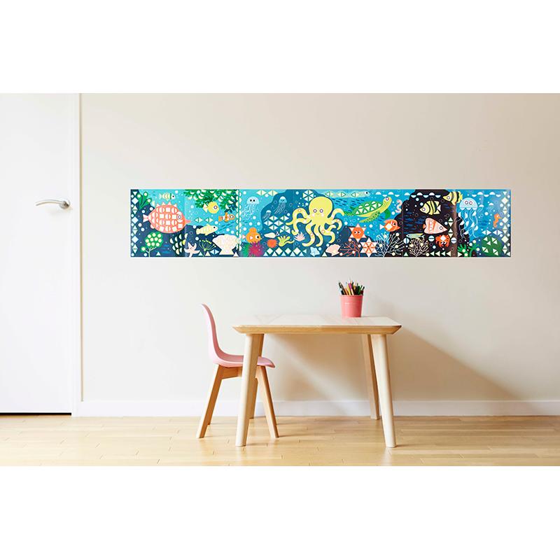 Poppik klistremosaik i papir, plakat og 750 stickers - Aquarium