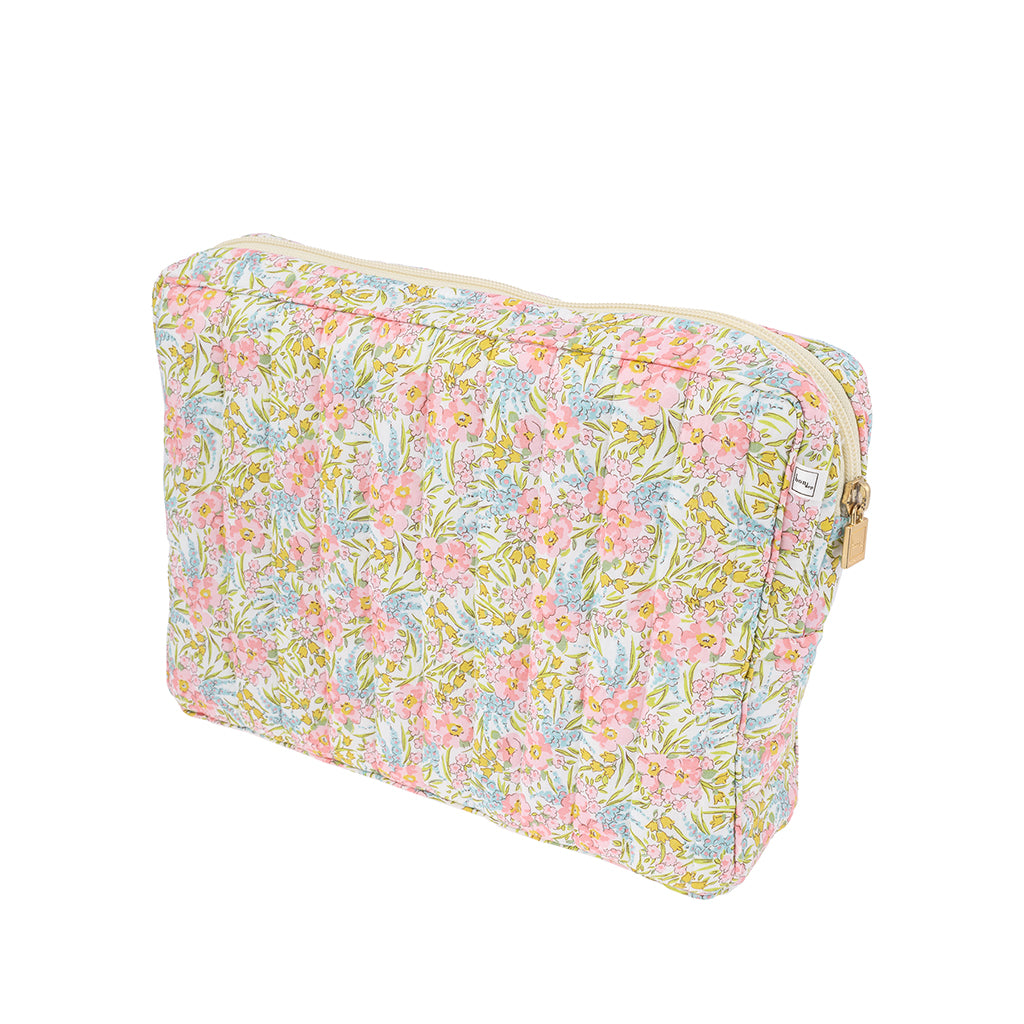 Bon Dep Pouch big, toilettaske med Liberty - Swirling petals pink