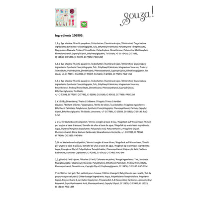 Souza sminkesæt til børn, Beauty Luxe - Pink/sølv hårglimmer