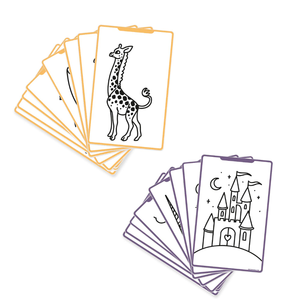 KidyDraw mini refill-kort m tegneskabeloner, Once upon a time