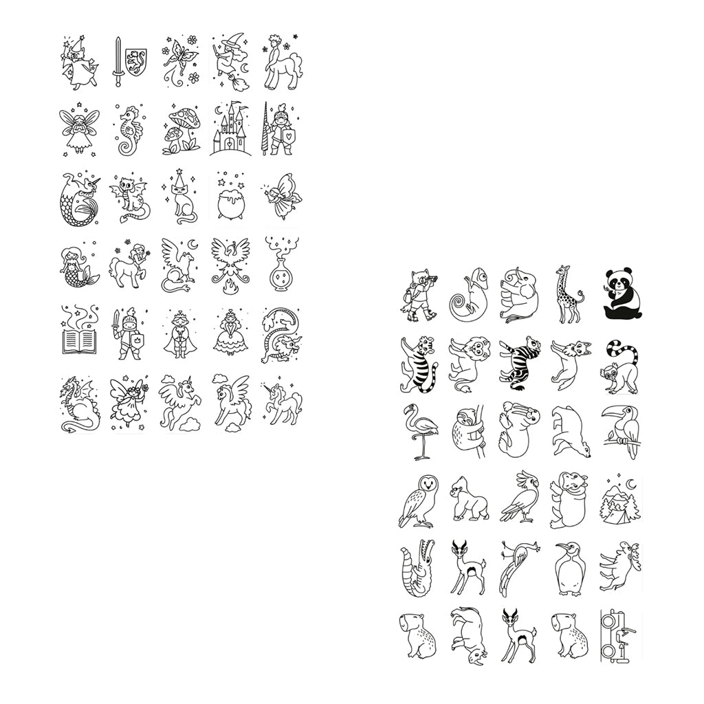 KidyDraw mini refill-kort m tegneskabeloner, Once upon a time