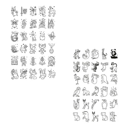 KidyDraw mini refill-kort m tegneskabeloner, Once upon a time
