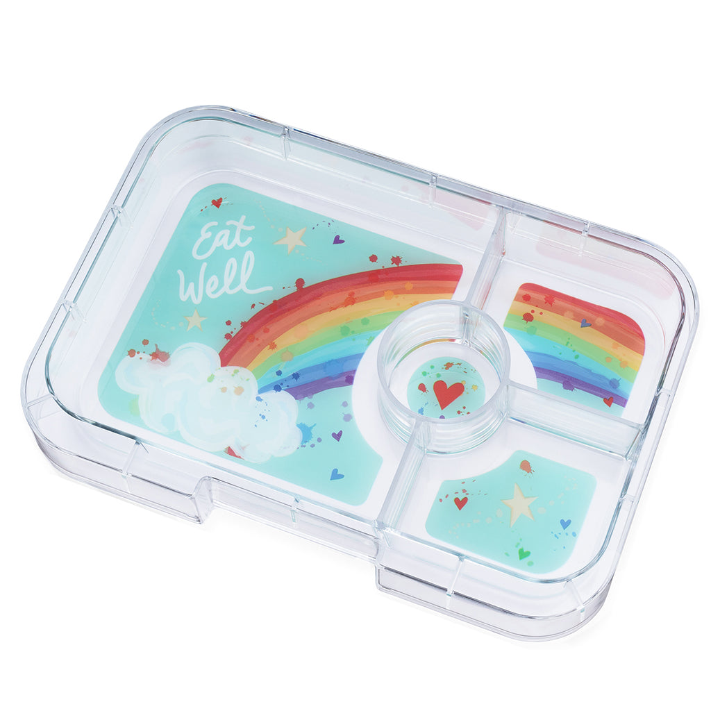 Yumbox XL madkasse m. 4 rum, Tapas - Capri pink/ Rainbow tray