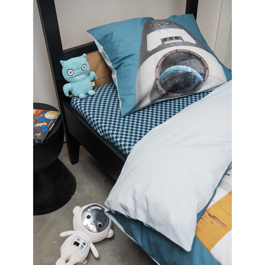 Snurk voksensengetøj, økologisk - Rocket smokey blue