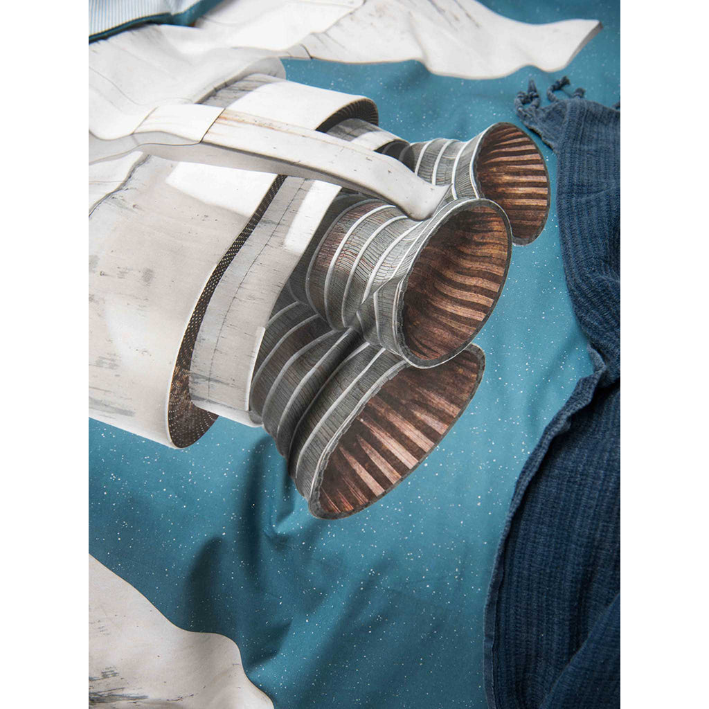 Snurk voksensengetøj, økologisk - Rocket smokey blue