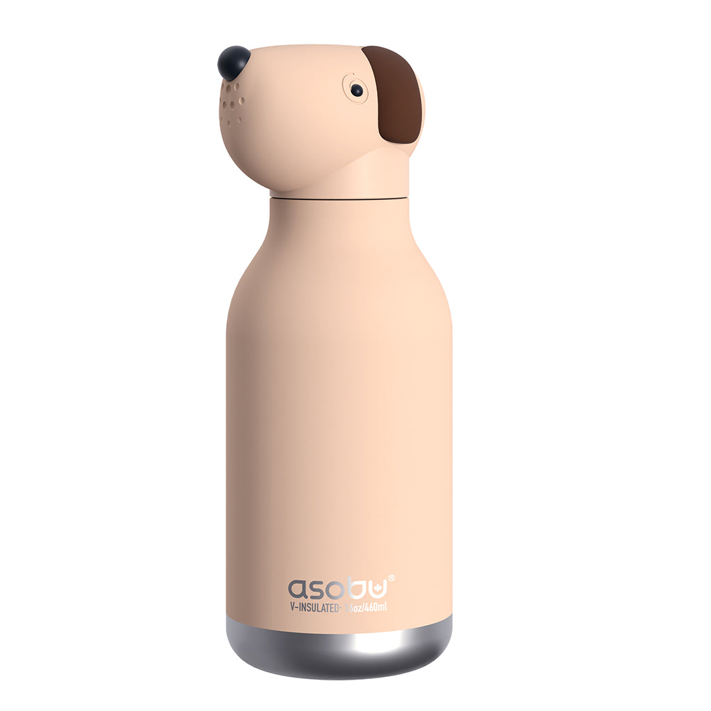 Asobu Bestie Animal termo drikkedunk, 460 ml. - Brun hund