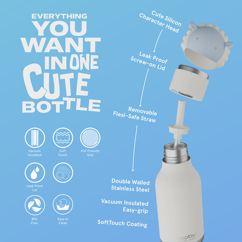 Asobu Bestie Animal termo drikkedunk, 460 ml. - Får