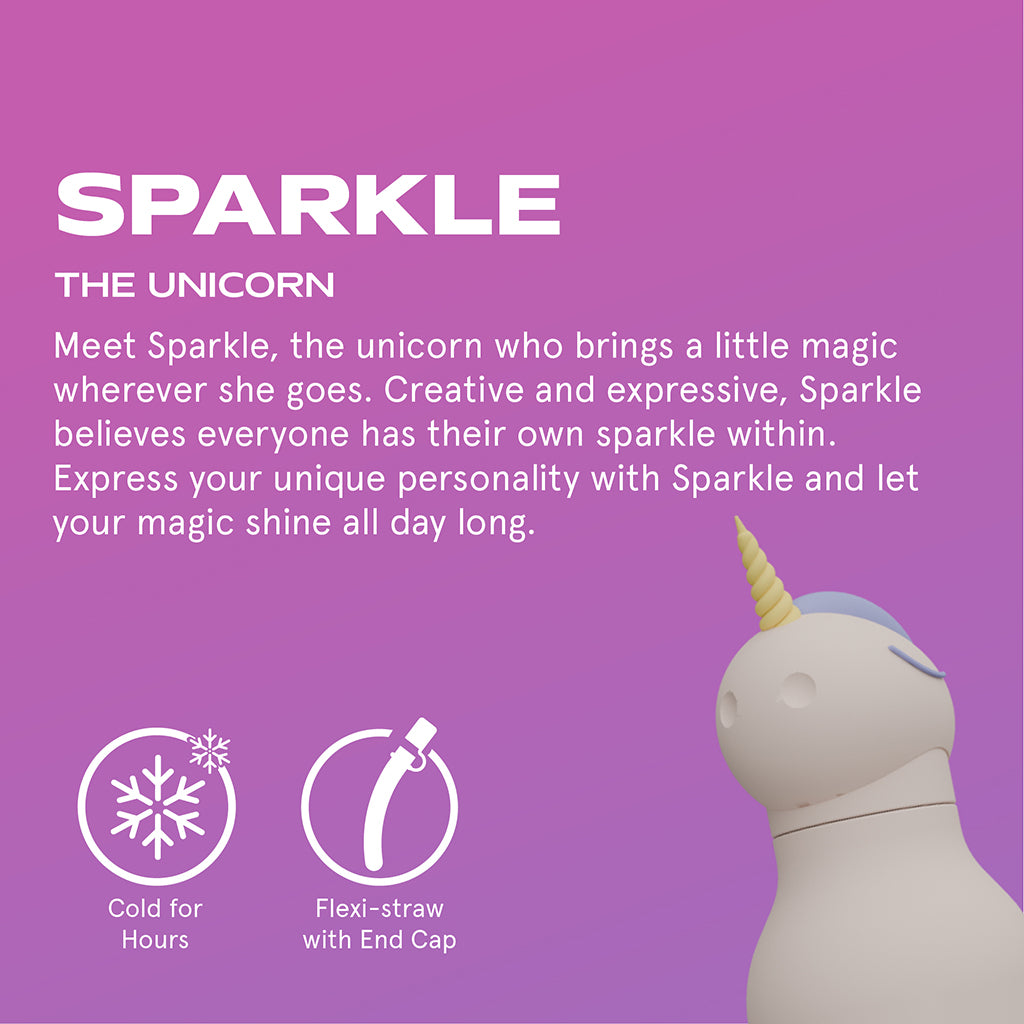 Asobu Bestie Animal termo drikkedunk, 460 ml. - Enhjørning