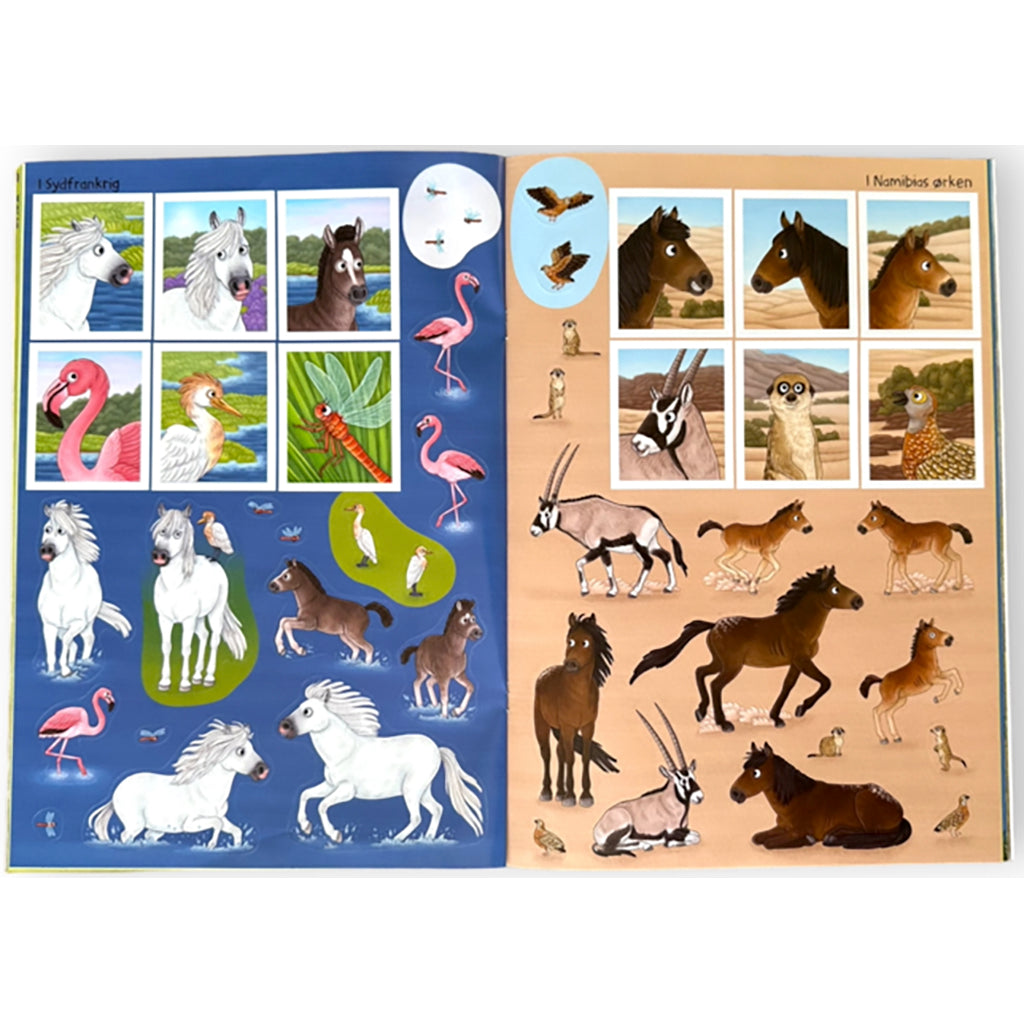 Forlaget Bolden, Naturens verden – med klistermærker – Heste og ponyer og andre dyr