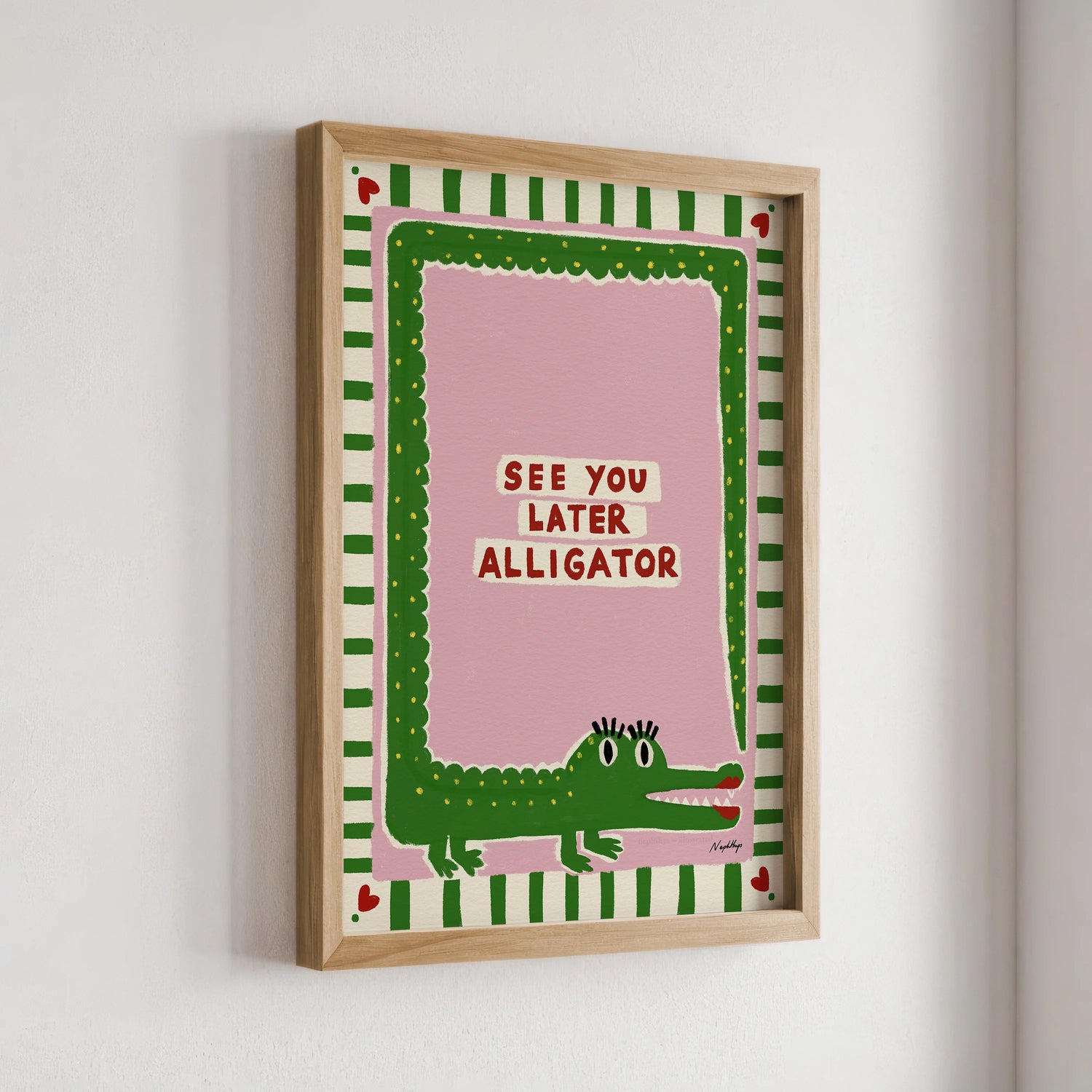 Nephthys Illustrated plakat, See you Later Alligator - A4