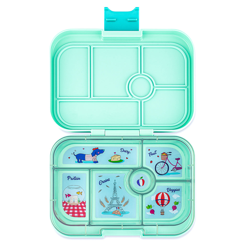 Yumbox madkasse m. 6 rum, Original - Serene Aqua / Paris tray