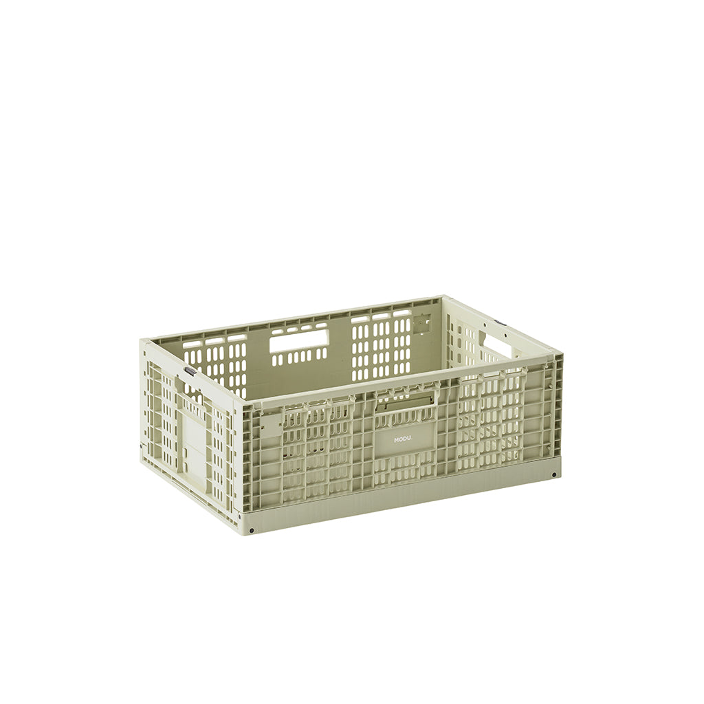 Modu Opbevaringskasse, Ekstra stor folde/stabelbar kasse - Dusty Green