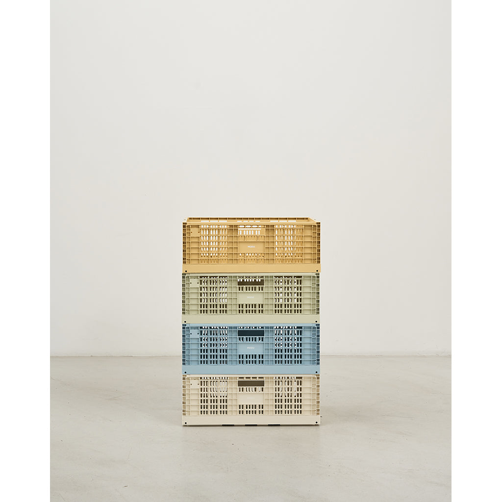 Modu Opbevaringskasse, Ekstra stor folde/stabelbar kasse - Honey Yellow