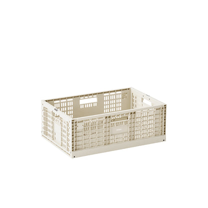 Modu Opbevaringskasse, Ekstra stor folde/stabelbar kasse - Sand Grey