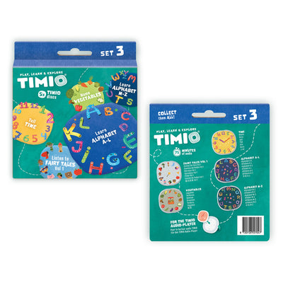 TIMIO Disc Set 3, Eventyr, tiden, grøntsager, alfabet A-L og alfabet M-Z
