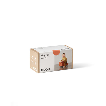 Modu Tiny Ride, aktivitetslegetøj i skum, 10 dele - Burnt Orange / Dusty Green