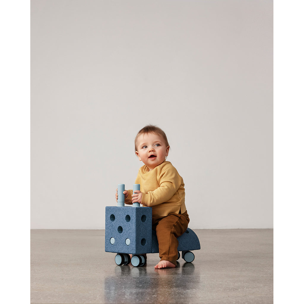 Modu Tiny Ride, aktivitetslegetøj i skum, 10 dele - Deep blue/ Sky blue