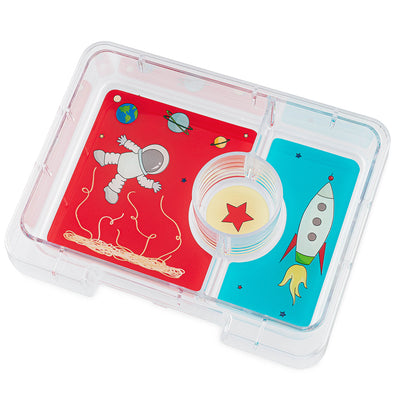 Yumbox madkasse m. 3 rum, Snack - Lime green / Rocket tray