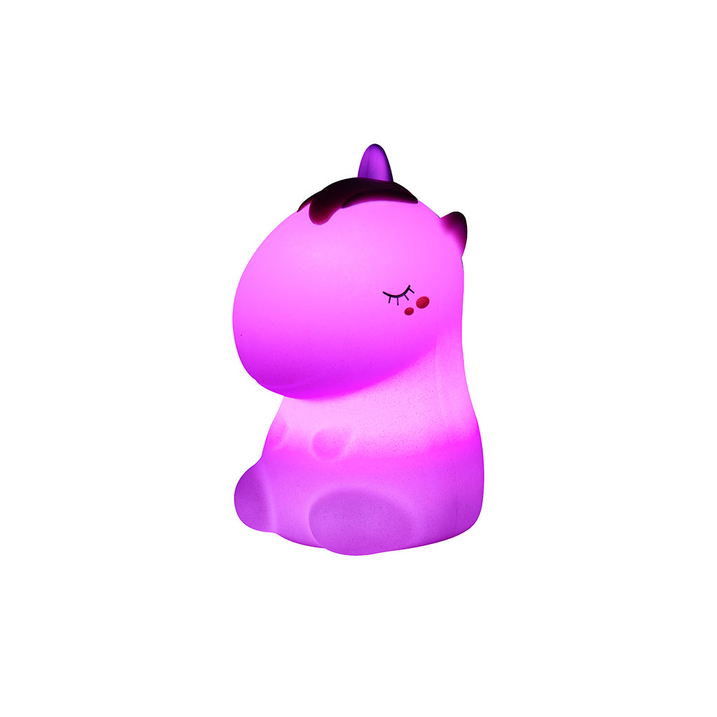 Little L. LED natlampe m fjernbetjening og flere lysindstillinger - Cosmo unicorn pink glitter