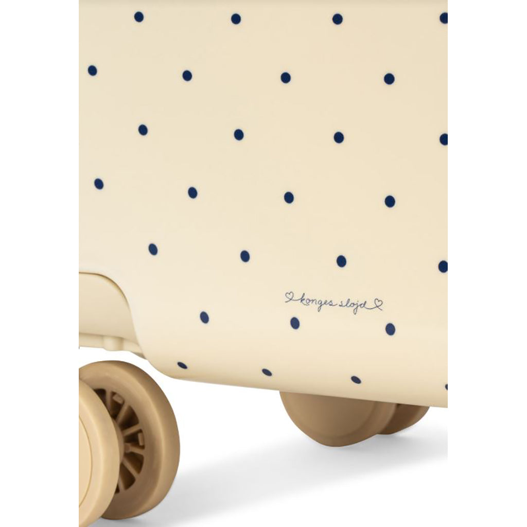 Konges Sløjd kuffert, Trolley - Navy Dots