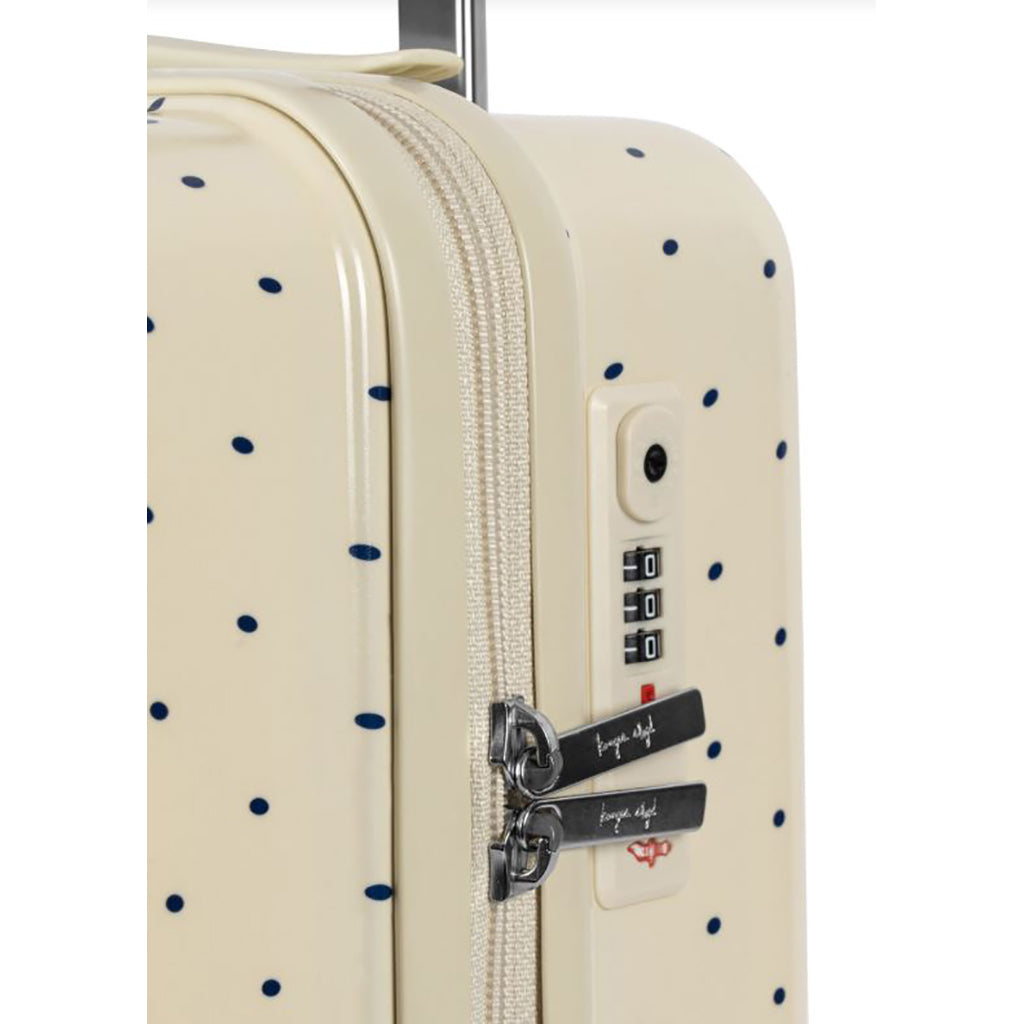 Konges Sløjd kuffert, Trolley - Navy Dots