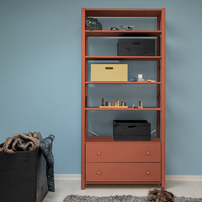 By Aulum Vangså stigereol med opbevaring, H: 179 x B: 83 cm - Rusty