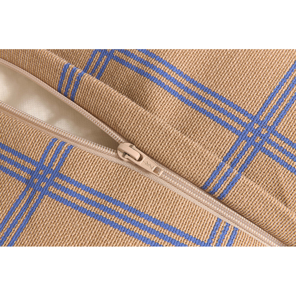 Nobodinoz Vibes armchair sækkestol, Brown blue windowpane