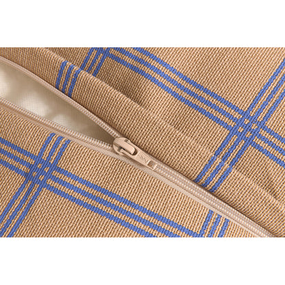 Nobodinoz Vibes armchair sækkestol, Brown blue windowpane