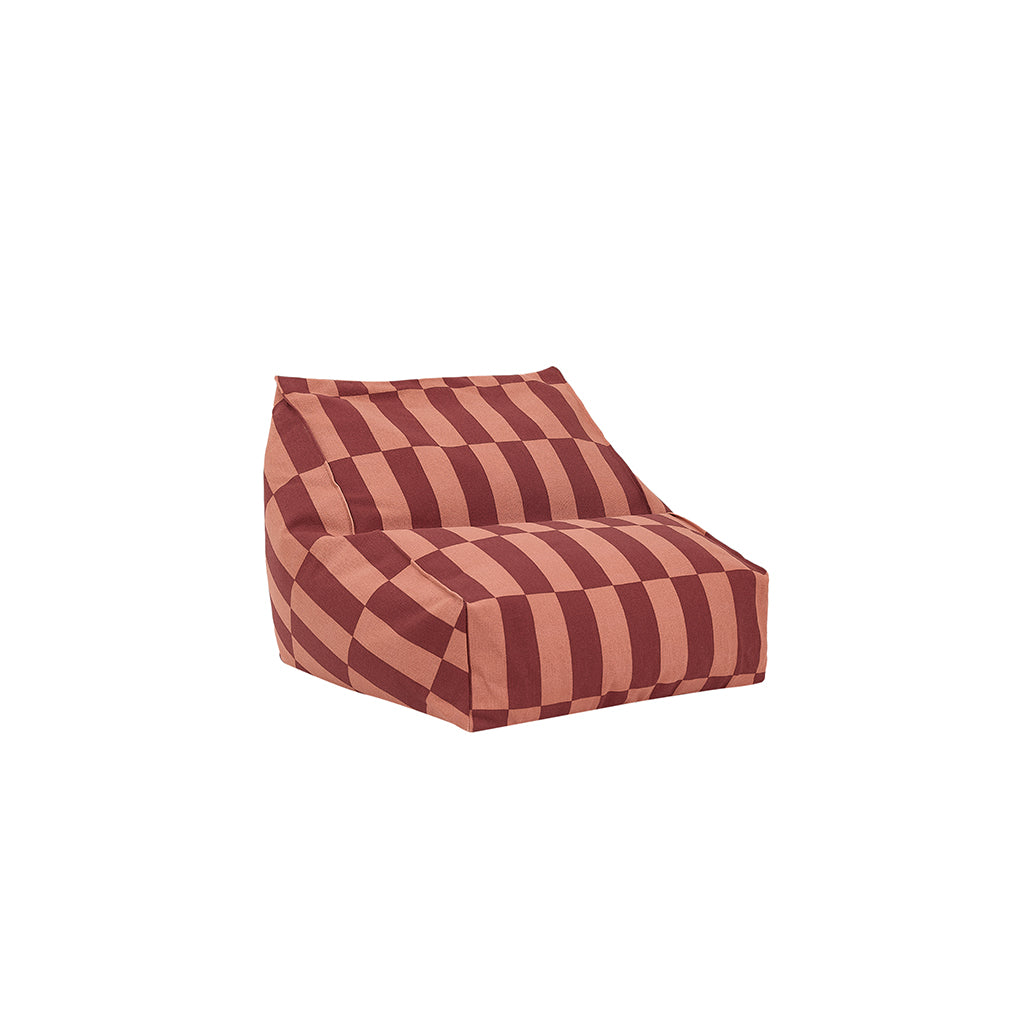 Nobodinoz Vibes armchair sækkestol, Maroon tiles