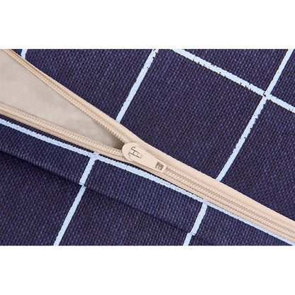 Nobodinoz Vibes long sækkestol, voksen - Navy blue Grid