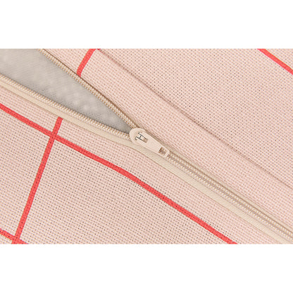 Nobodinoz Vibes long sækkestol, voksen - Pink red grid