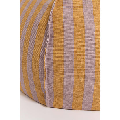 Nobodinoz quiltet rund sækkepude, Vibes - Lilac yellow stripes