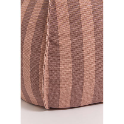 Nobodinoz quiltet rund sækkepude, Vibes - Pink mauve stripes