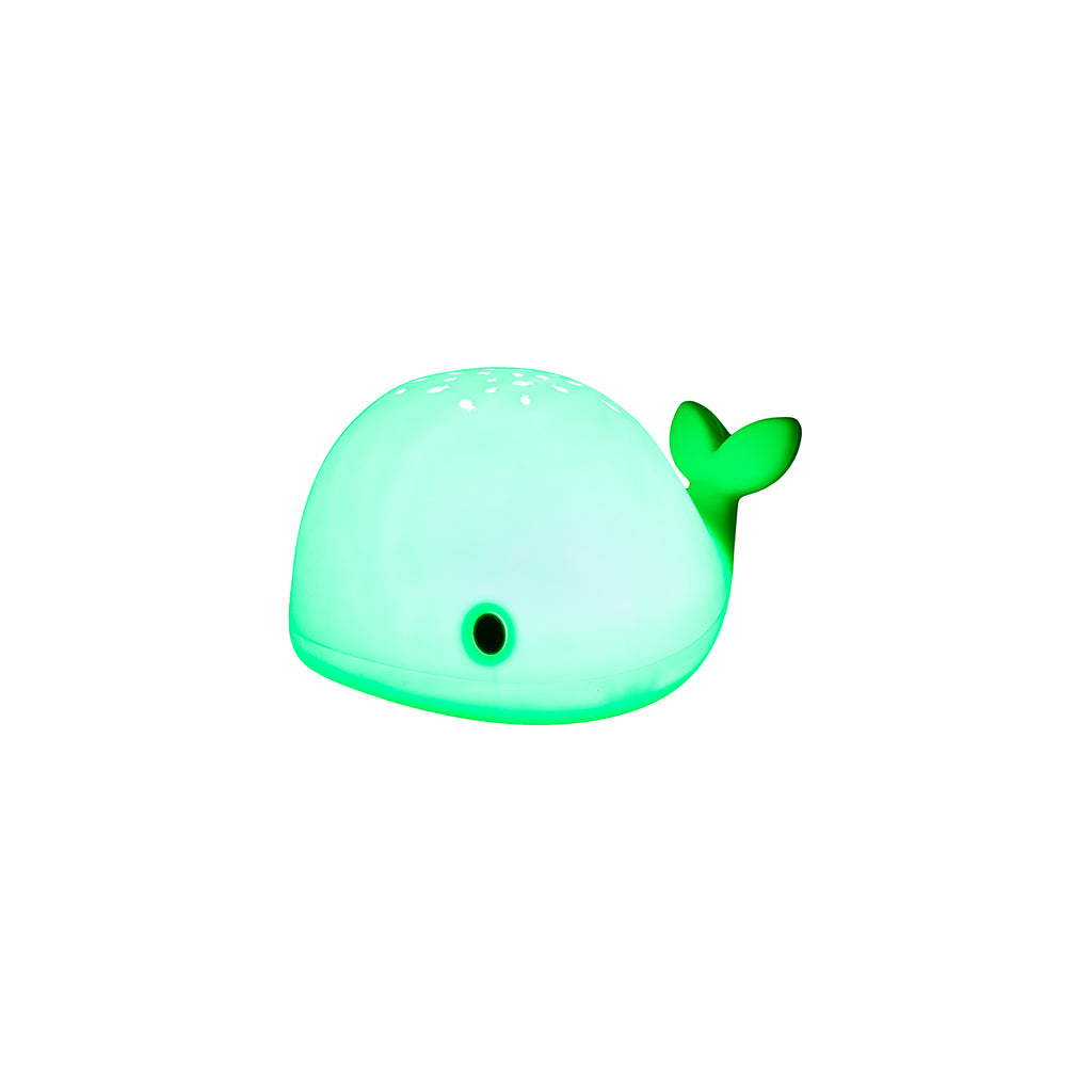 Little L. LED natlampe/projector m fjernbetjening og 7 lysindstillinger - Wilda hval