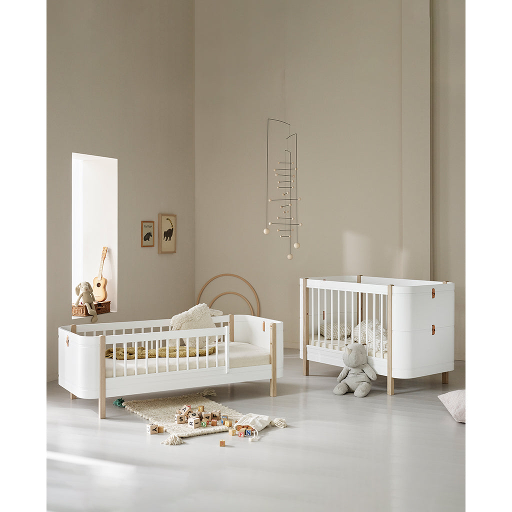 Oliver Furniture, Wood Mini+ tremmeseng eksk. junior kit - hvid/eg