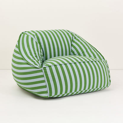 Nobodinoz Ziggy armchair, sækkestol - Green blue stripes